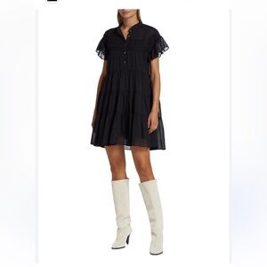 New Isabel Marant Lanikaye Cotton Tiered Mini Dress